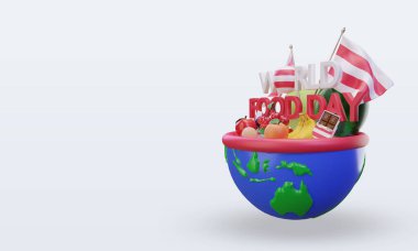 3d World Food Day Austria rendering right view