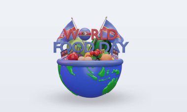 3d World Food Day Eswatini rendering front view