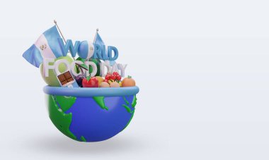 3d World Food Day Guatemala rendering left view