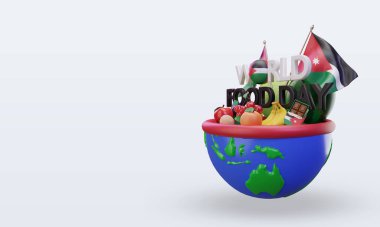 3d World Food Day Jordan rendering right view
