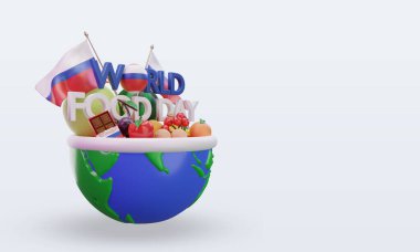 3d World Food Day Russian  rendering left view