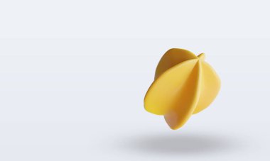 3d Fruits Star fruit rendering top view