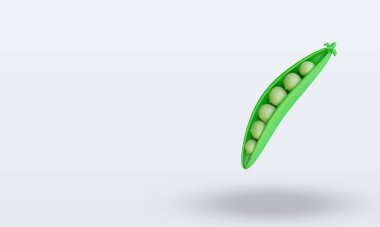 3d Vegetable Green Peas rendering right view