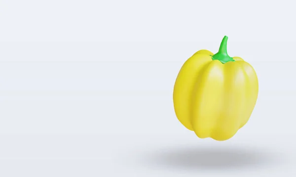 Vegetable Yellow Paprika Rendering Right View — ストック写真