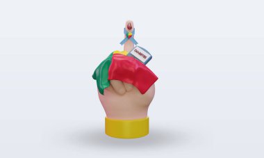 3d Diyabet Günü Benin ön görünümü