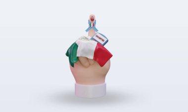 3D Diyabet Günü Meksika cephe manzarası