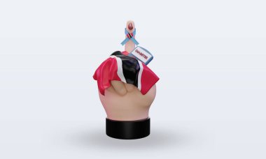 3D Diyabet Günü Trinidad ve Tobago cephe görüntüsü