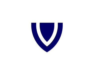 V logo tasarım vektör şablonu
