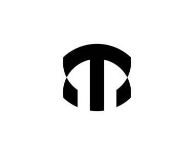 T Logosu tasarım vektör şablonu