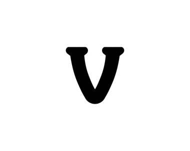 V logo tasarım vektör şablonu