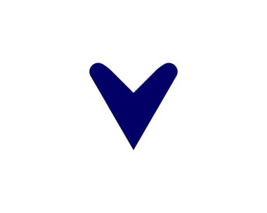 V logo tasarım vektör şablonu
