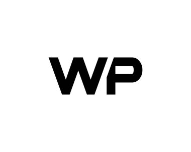 WP PW logo tasarım vektör şablonu