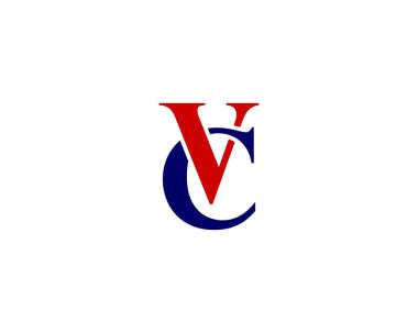 VC CV logo tasarım vektör şablonu