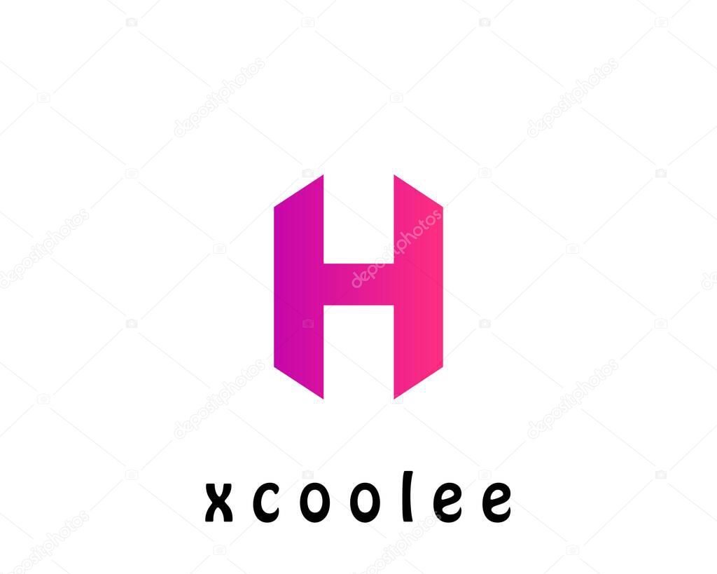 H logo design vector template