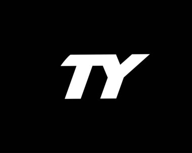 TY YT logo tasarım vektör şablonu