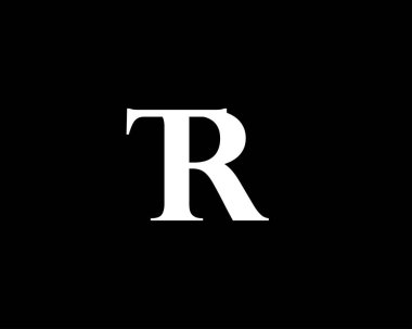 TR RT logo tasarım vektör şablonu