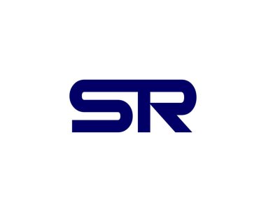SR RS logo tasarım vektör şablonu