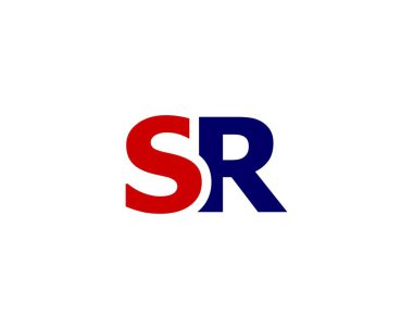SR RS logo tasarım vektör şablonu