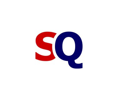 SQ QS logo tasarım vektör şablonu