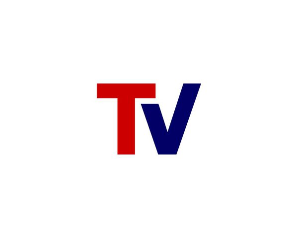 TV VT logo design vector template