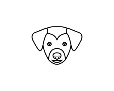 Köpek logosu tasarım vektör şablonu
