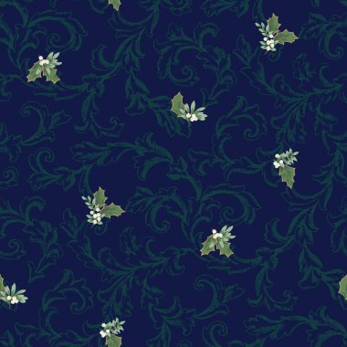 Parşömen arkaplanındaki Hollies tasarımı tekrarla