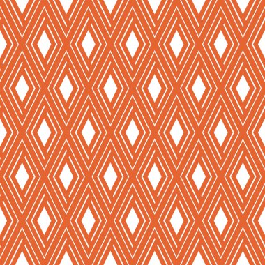 Basit geometrik birbirine kenetlenmiş elmas tekrarlama şablonu. Vektör çizimi. Yatak, Pencere Tedavisi, Masaüstü Tasarımı, Kağıt ürünleri, Koleksiyon Defteri, Mutfak Tekstili İçin Mükemmel. 