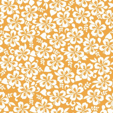 Allover stylized Hibiscus repeat vector pattern. Random layout. Vector illustration. Perfect for various home furnishings, Bedding, Window treatment, Tabletop, paper products, scrapbooking, kitchen