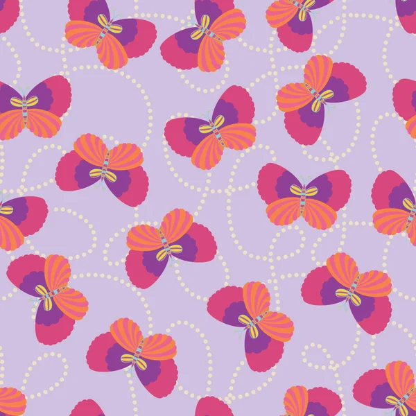 Бабочки Пути Вечерней Закуске Перфект Постельного Белья Обработки Окон Дизайна — стоковый вектор