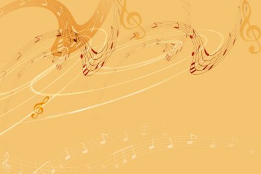 güzel soyut renkli kolaj notaları ile.