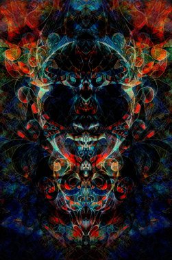 Soyut arkaplanda güzel süs yüzü.