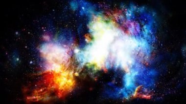 Kozmik uzay ve yıldızlar, kozmik soyut arkaplan renkleri. Orijinal resimden bilgisayar kolajı.