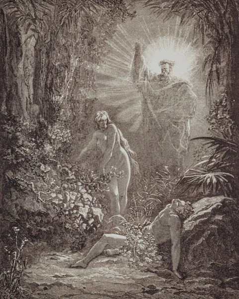 Arte gráfico de Gustave Dore publicado en La Santa Biblia. — Foto de Stock