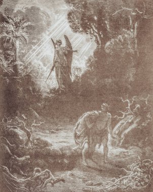 Gustave Dore 'dan gelen grafiksel sanat Kutsal İncil' de yayınlandı..