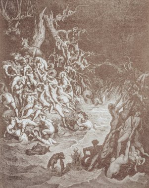 Gustave Dore 'dan gelen grafiksel sanat Kutsal İncil' de yayınlandı..