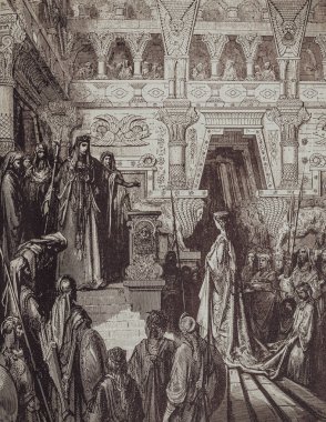 Gustave Dore 'dan gelen grafiksel sanat Kutsal İncil' de yayınlandı..