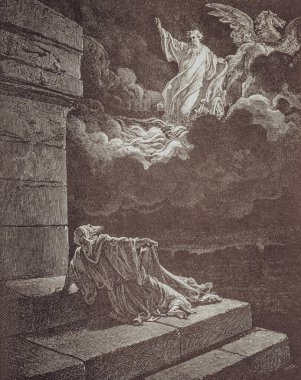 Gustave Dore 'dan gelen grafiksel sanat Kutsal İncil' de yayınlandı..