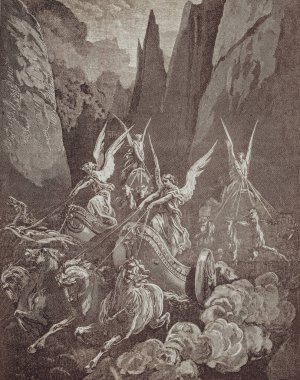 Gustave Dore 'dan gelen grafiksel sanat Kutsal İncil' de yayınlandı..