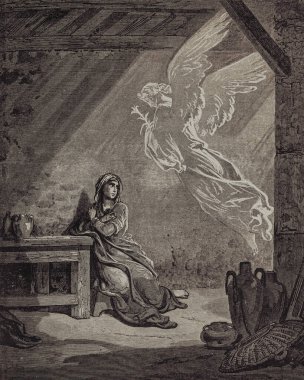 Gustave Dore 'dan gelen grafiksel sanat Kutsal İncil' de yayınlandı..