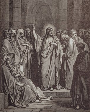 Gustave Dore 'dan gelen grafiksel sanat Kutsal İncil' de yayınlandı..