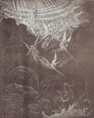 Gustave Dore 'dan gelen grafiksel sanat Kutsal İncil' de yayınlandı..