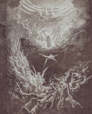 Gustave Dore 'dan gelen grafiksel sanat Kutsal İncil' de yayınlandı..