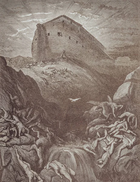 Grafika z Gustave Dore opublikowana w Biblii. — Zdjęcie stockowe