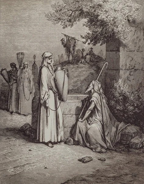 Arta grafică de la Gustave Dore publicată în Sfânta Biblie. — Fotografie, imagine de stoc