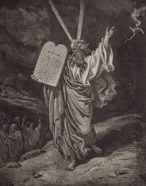 Arte gráfico de Gustave Dore publicado en La Santa Biblia. — Foto de Stock