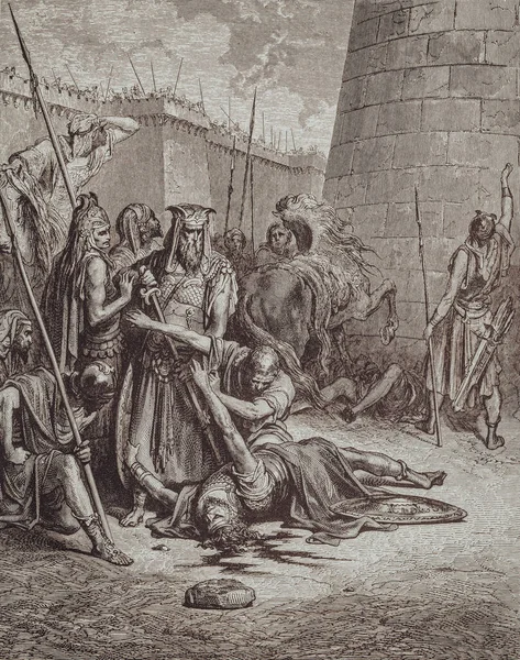 A Szent Bibliában megjelent Gustave Dore grafikai alkotásai. — Stock Fotó
