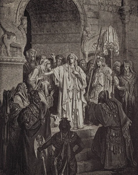 Arte gráfica de Gustave Dore publicada na Bíblia Sagrada. — Fotografia de Stock
