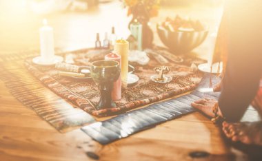 Cacao ceremony space, heart opening medicine. Ceremony space