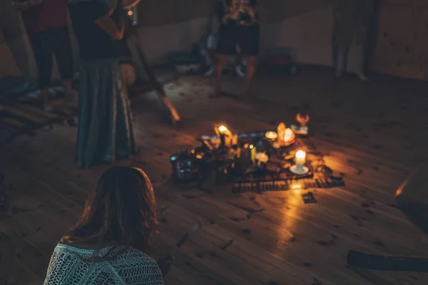 Shaman Ceremony Space Heart Opening Medicine Ceremony Space — Stockfoto