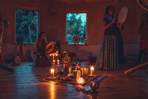 Shaman Ceremony Space Heart Opening Medicine Ceremony Space — 图库照片